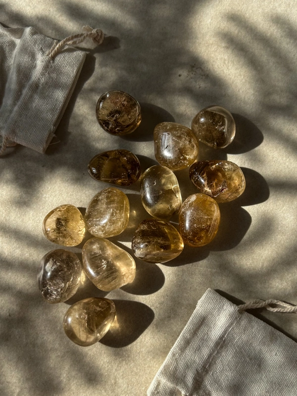 pietra burattata - Quarzo Citrino naturale